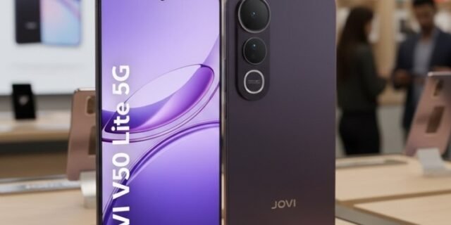 Smartphone Jovi V50 Lite 5g 256gb 8gb Ram Câmera 50mp Amoled 6.77″ 6500mah 90w Android 15 – Preto Eclipse