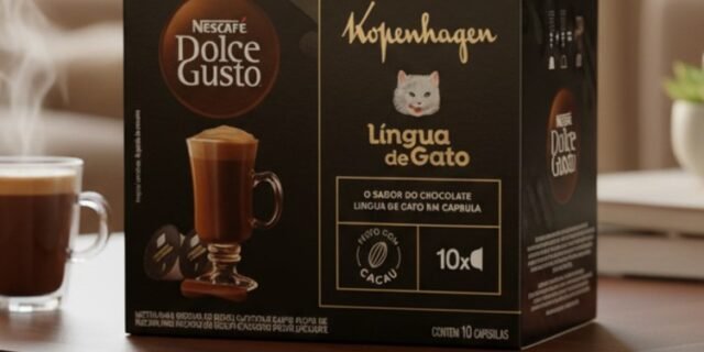 Achocolatado em Cápsula Nescafé Dolce Gusto Kopenhagen Língua de Gato 10 cápsulas