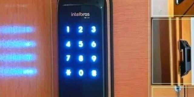 Fechadura Digital de Sobrepor Touch Screen FR 101 Preta Intelbras