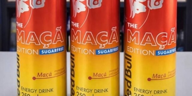 Pack de 24 Latas Red Bull Energético, Maçã Edition, Sem Açúcar, 250ml