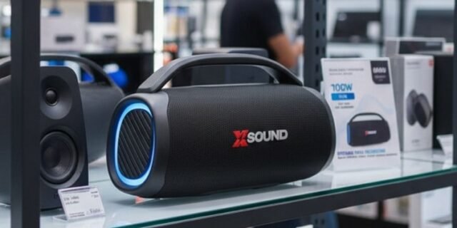 Caixa De Som Boombox Mondial Xsound- Bx-100-bl – 100w Cor Preto