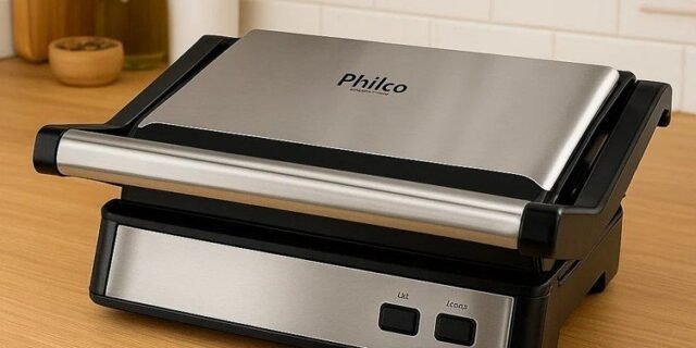 Grill e Sanduicheira 2 em 1 Inox PGR21PI Philco 220V