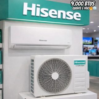 Ar Condicionado Split Inverter Hisense R-32 Hi-wall 9000 Btus Quente E Frio Wi-fi 220v