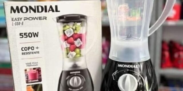 Liquidificador Mondial Power L-550 1,9L 550W 2 Velocidades Pulsar Preto – 110V