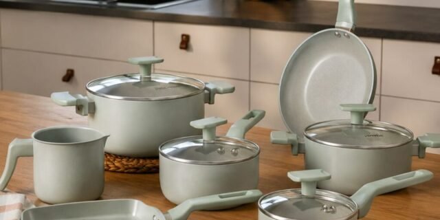 Conjunto Panelas 7 Peças Sartin Cook Cor Aquamint Mimo Style Cor Verde-claro