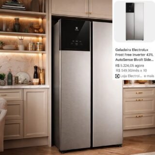 Geladeira/Refrigerador Electrolux Frost Free Side by Side 431L ES40S Bivolt