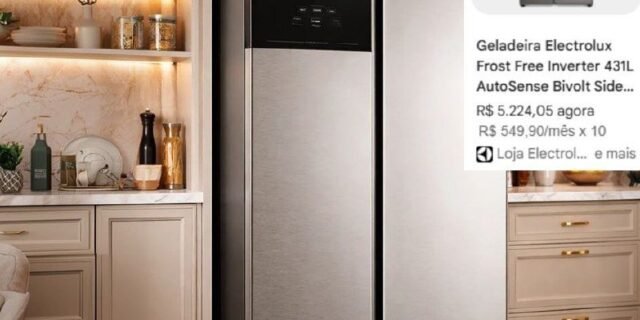 Geladeira/Refrigerador Electrolux Frost Free Side by Side 431L ES40S Bivolt