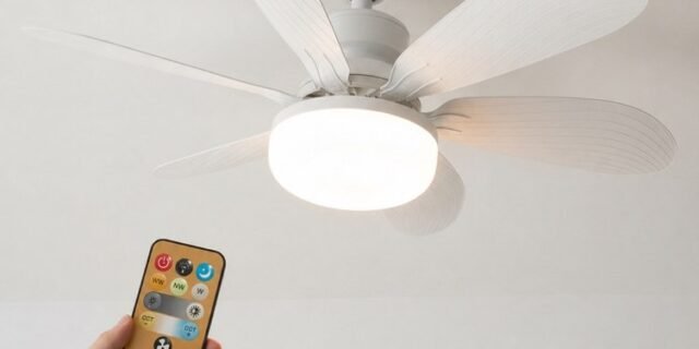 Lâmpada Led Com Ventilador De Teto Bivolt Controle 80w E27