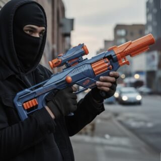 Nerf, Lançador de Dardos, Elite 2.0, Eagle Point RD-8 – Mira Removível, Tubo Frontal, Inclui 16 Dardos