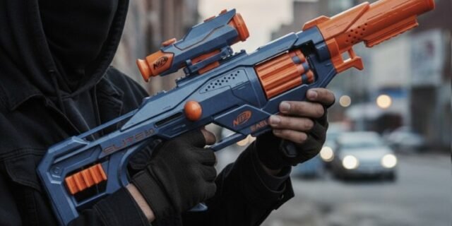 Nerf, Lançador de Dardos, Elite 2.0, Eagle Point RD-8 – Mira Removível, Tubo Frontal, Inclui 16 Dardos
