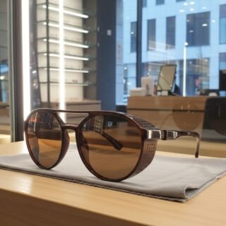 Óculos De Sol Masculino Redondo Moderno Lançamento Top Lux