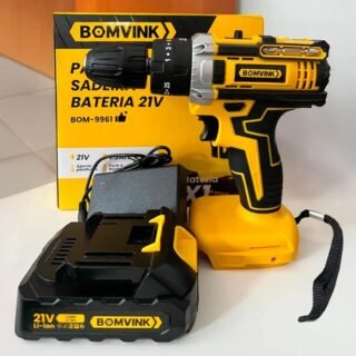 Parafusadeira Furadeira a Bateria 21V com Empunhadura Emborrachada, Bateria Recarregável e Carregador Bivolt