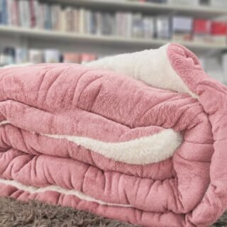 Coberta Casal Queen Com Sherpa Para Inverno Lá Carneiro