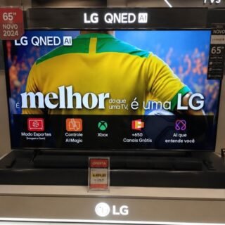 Smart TV 4K 65″ LG QNED73 Portal de Games Processador AI α7 Ger8 4K Super Upscaling Google Cast Integrado Controle AI Magic WebOS 25 Modo Esportes Alerta de Esportes