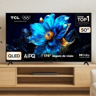 Smart TV TCL 50 Polegadas QLED 4K P7K WiFi Bluetooth Google TV HDR10+ Dolby Atmos Dolby Vision 50P7K