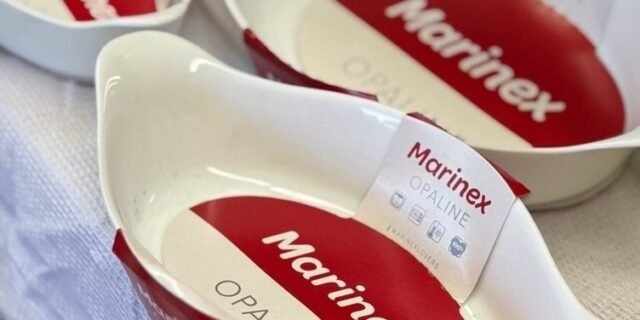 Conjunto De Assadeiras Oval Opaline 3 Peças Branco Marinex