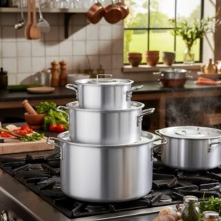 Kit Panela Galacto Utilidades Feijoada Caldo De Alumínio 3 Peças Industrial