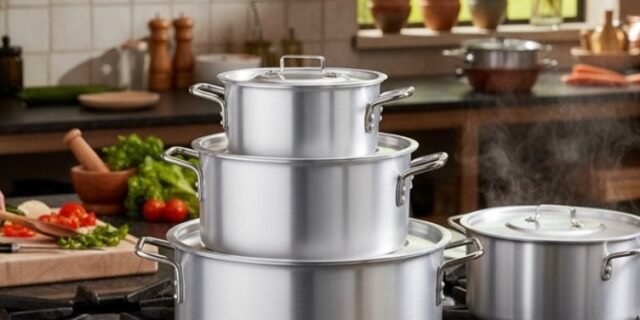 Kit Panela Galacto Utilidades Feijoada Caldo De Alumínio 3 Peças Industrial