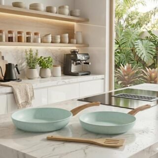 Jogo de Frigideira de Indução com Revestimento Cerâmico Antiaderente Tuut Ecoglide 3 Peças Marble