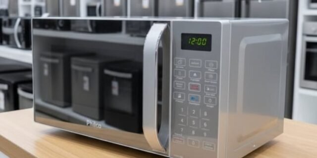 Forno Micro-Ondas Philco PMO23EB 20L Espelhado/Branco – 127V