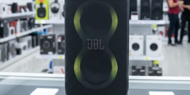 JBL, Caixa de Som, PartyBox Club 120, Bluetooth, Show de Luzes, À Prova de Respingos, Som JBL Pro Sound, 160W RMS – Preta