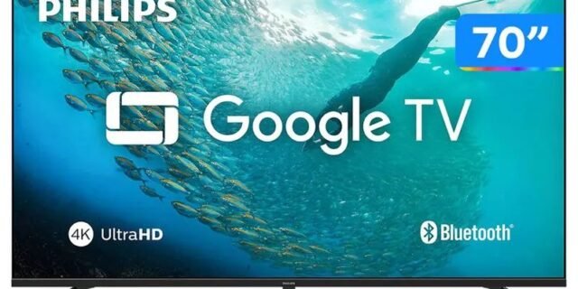 Smart TV 70″ Philips 4K UHD DLED 70PUG7019/78 Google TV Quad Core Google Assistente 3 HDMI
