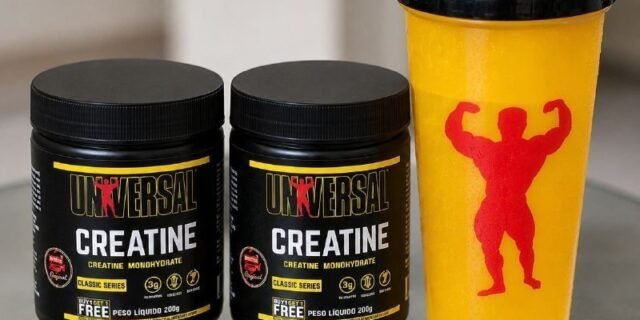 Creatina Monohydrate Universal Nutrition em Pó 200g com Coqueteleira