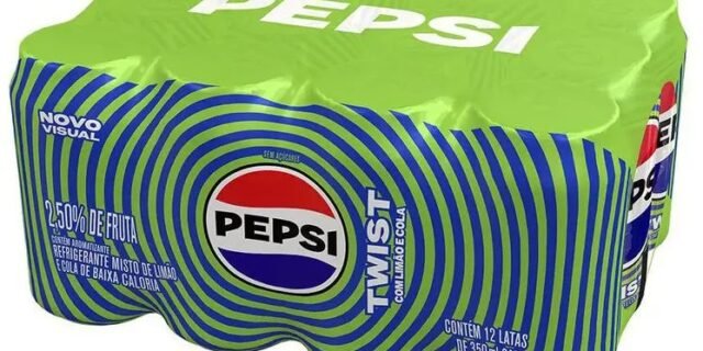 Pack de Refrigerante Pepsi Twist, Lata, 350ml 12 Unidades