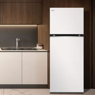 Geladeira LG Duplex Frost Free Inverter 395L com Compressor Smart Linear Cooling GN-B392PQWB Branco