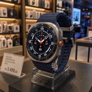 Samsung Galaxy Watch Ultra 2025 Smartwatch 47mm Lte, Galaxy Ai, Titânio Aeroespacial Titânio Cinza