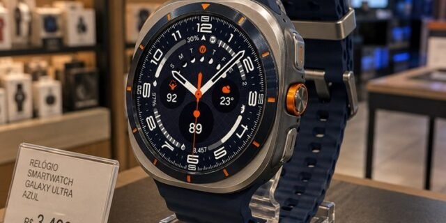 Samsung Galaxy Watch Ultra 2025 Smartwatch 47mm Lte, Galaxy Ai, Titânio Aeroespacial Titânio Cinza