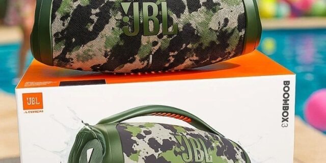 JBL, Caixa de Som, Boombox 3, Bluetooth, À Prova D’água e Poeira – Camuflada