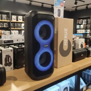 Caixa de Som Bluetooth Caixinha Grande 2 Altos Falantes 10w-hz 5.0 Boombox Com Radio Fm E Entrada Usb