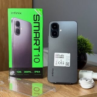 Smartphone Infinix Smart 10 4GB RAM 256GB SSD Câmera 8MP + IA, Tela 6.67 HD+ 120Hz, Bateria 5000mAh, Processador T7250, Android 15 Go, Dual Chip – Preto
