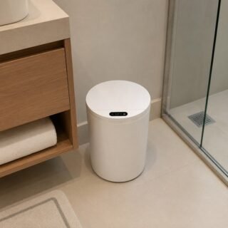 Lixeira Inteligente 16l Sensor Automático Tampa Touch Casa Branco