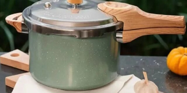 Panela De Pressão Brinox Indução Antiaderente Verde Botanika 4,2L