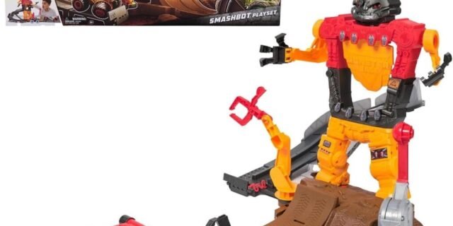 SUNNY, Monster Jam, Pista de Corrida, Playset Smashbot, Smash & Bash, Com 1 Mini Caminhão Incluso 1:64