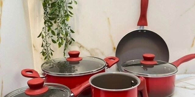 Conjunto De Panelas Ceramic Life Easy Brinox Vermelho 5 Pçs