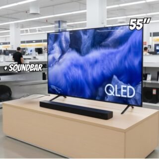 Samsung Combo Vision AI TV 55″ QLED Ultra 4K QEF1 + Soundbar Samsung HW-B400F