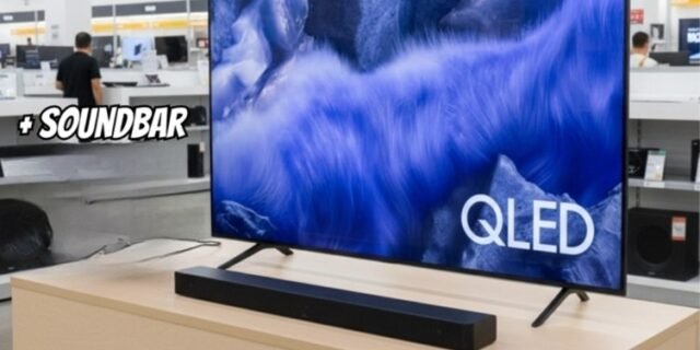 Samsung Combo Vision AI TV 55″ QLED Ultra 4K QEF1 + Soundbar Samsung HW-B400F