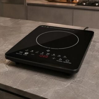 Cooktop De Indução 1 Boca Preto Com Trava De Segurança Painel Touch Screen
