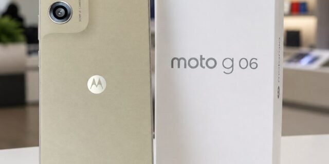 Smartphone Motorola Moto g06-256GB 12GB (4GB RAM + 8GB Ram Boost) e Camera 50MP com AI Bateria de 5200 mAh Tela 6.9″ – Bege