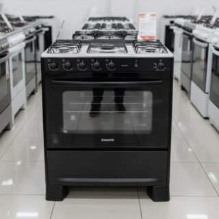 Suggar Fogão Cook Start Preto Mesa Inox 5 Bocas 2 Queimadores Família Acendimento Automático Fgics520pt