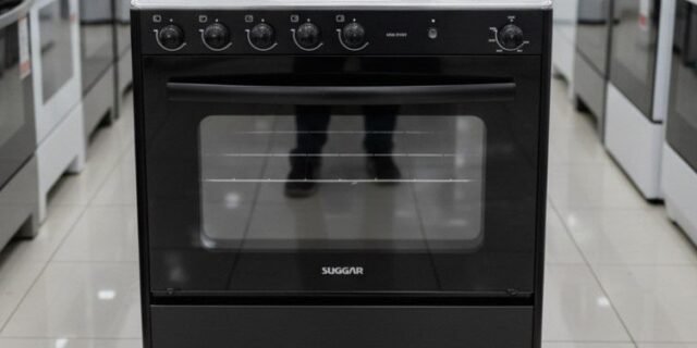 Suggar Fogão Cook Start Preto Mesa Inox 5 Bocas 2 Queimadores Família Acendimento Automático Fgics520pt