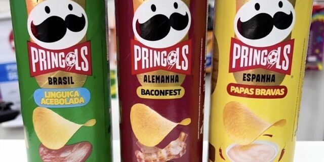 Salgadinho Batata Frita Pringles Tripack Festa do Futebol 322g