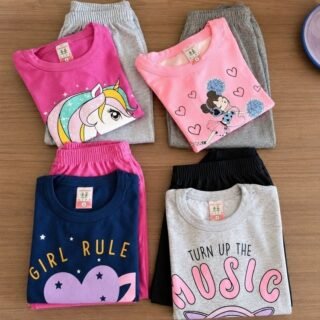 Kit 8 Peças Moletom Menina Infantil Inverno