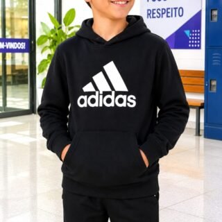 Moletom Capuz Algodão Big Logo Essentials adidas