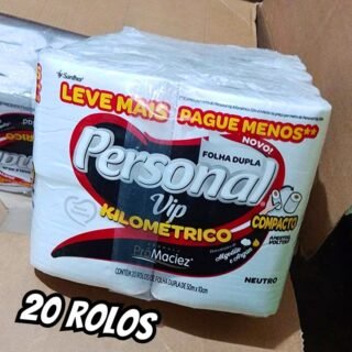Personal Papel Higiênico Kilométrico Folha Dupla, Com 20 Rolos 50M