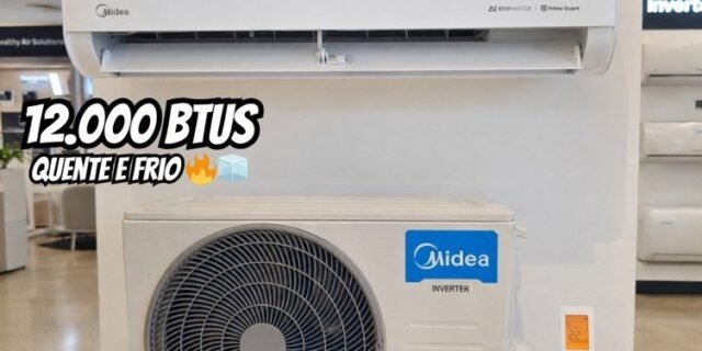Ar Condicionado 12000 Btus Split Hi Wall Inverter Midea Quente e Frio Ai Ecomaster 220v