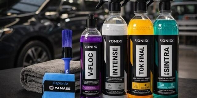 Limpeza Automotiva Completa Shampoo V-floc Revitalizador Intense Cera Tok Final Limpador Sintra Fast Pano Vonixx